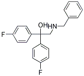 2-(BENZYLAMINO)-1,1-BIS(4-FLUOROPHENYL)-1-ETHANOL Struktur