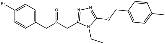 3-([(4-BROMOBENZYL)SULFINYL]METHYL)-4-ETHYL-5-[(4-METHYLBENZYL)SULFANYL]-4H-1,2,4-TRIAZOLE Struktur