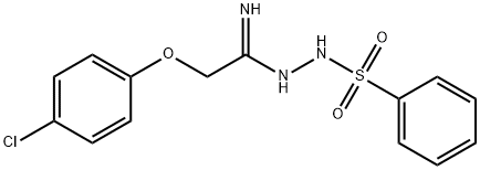 N'-[2-(4-CHLOROPHENOXY)ETHANIMIDOYL]BENZENESULFONOHYDRAZIDE Struktur