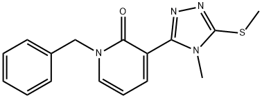 1-BENZYL-3-[4-METHYL-5-(METHYLSULFANYL)-4H-1,2,4-TRIAZOL-3-YL]-2(1H)-PYRIDINONE Struktur