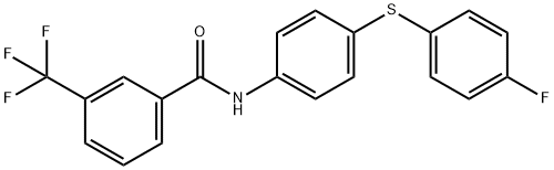 N-(4-[(4-FLUOROPHENYL)SULFANYL]PHENYL)-3-(TRIFLUOROMETHYL)BENZENECARBOXAMIDE Struktur