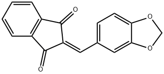 2-(BENZO[3,4-D]1,3-DIOXOLEN-5-YLMETHYLENE)INDANE-1,3-DIONE Struktur