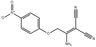 2-[1-AMINO-2-(4-NITROPHENOXY)ETHYLIDENE]MALONONITRILE Struktur