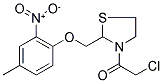 2-CHLORO-1-(2-[(4-METHYL-2-NITROPHENOXY)METHYL]-1,3-THIAZOLAN-3-YL)ETHAN-1-ONE Struktur