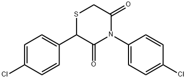 2,4-BIS(4-CHLOROPHENYL)-3,5-THIOMORPHOLINEDIONE Struktur