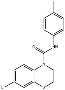 7-CHLORO-N-(4-METHYLPHENYL)-2,3-DIHYDRO-4H-1,4-BENZOTHIAZINE-4-CARBOXAMIDE Struktur