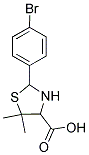 2-(4-BROMOPHENYL)-5,5-DIMETHYL-1,3-THIAZOLIDINE-4-CARBOXYLIC ACID Struktur