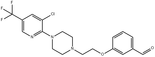 3-(2-(4-[3-CHLORO-5-(TRIFLUOROMETHYL)-2-PYRIDINYL]PIPERAZINO)ETHOXY)BENZENECARBALDEHYDE Struktur