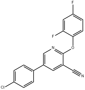 5-(4-CHLOROPHENYL)-2-(2,4-DIFLUOROPHENOXY)NICOTINONITRILE Struktur