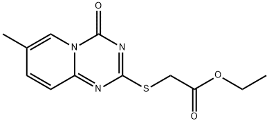 ETHYL 2-[(7-METHYL-4-OXO-4H-PYRIDO[1,2-A][1,3,5]TRIAZIN-2-YL)SULFANYL]ACETATE Struktur