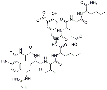 ABZ-ALA-ARG-VAL-NLE-TYR(NO2)-GLU-ALA-NLE-NH2 Struktur