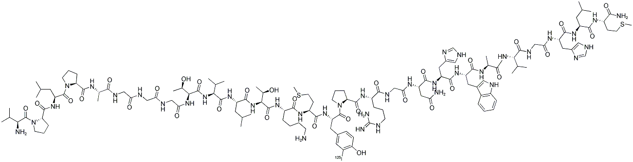 ([125I]-TYR)-GRP (HUMAN) Struktur