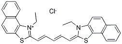 1-ETHYL-2-(5-(1-ETHYL-NAPHTHO[4,5A]1,3-THIAZOLIN-2-YLIDEN)-PENTA-1,3-DIEN-1-YL)-NAPHTHO[4,5A]1,3-THIAZOLIUM-CHLORIDE Struktur