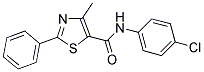 N-(4-CHLOROPHENYL)-4-METHYL-2-PHENYL-1,3-THIAZOLE-5-CARBOXAMIDE Struktur