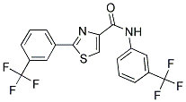 N,2-BIS[3-(TRIFLUOROMETHYL)PHENYL]-1,3-THIAZOLE-4-CARBOXAMIDE Struktur