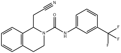 1-(CYANOMETHYL)-N-[3-(TRIFLUOROMETHYL)PHENYL]-3,4-DIHYDRO-2(1H)-ISOQUINOLINECARBOXAMIDE Struktur