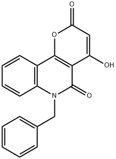 6-BENZYL-4-HYDROXY-2H-PYRANO[3,2-C]QUINOLINE-2,5(6H)-DIONE Struktur