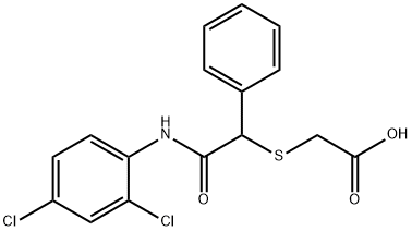 2-([2-(2,4-DICHLOROANILINO)-2-OXO-1-PHENYLETHYL]SULFANYL)ACETIC ACID Struktur