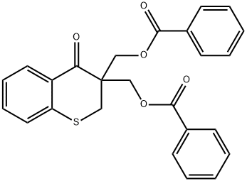 (3-[(BENZOYLOXY)METHYL]-4-OXO-3,4-DIHYDRO-2H-THIOCHROMEN-3-YL)METHYL BENZENECARBOXYLATE Struktur