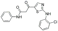 3-[2-(2-CHLOROANILINO)-1,3-THIAZOL-5-YL]-3-OXO-N-PHENYLPROPANAMIDE Struktur