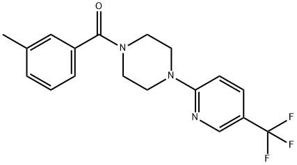 3-METHYLPHENYL 4-(5-(TRIFLUOROMETHYL)(2-PYRIDYL))PIPERAZINYL KETONE Structure