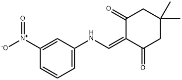 5,5-DIMETHYL-2-(((3-NITROPHENYL)AMINO)METHYLENE)CYCLOHEXANE-1,3-DIONE Struktur