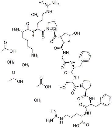 LYS-ARG-PRO-HYP-GLY-PHE-SER-PRO-PHE-ARG 3ACOH 4H2O Struktur