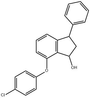 7-(4-CHLOROPHENOXY)-3-PHENYL-1-INDANOL Struktur