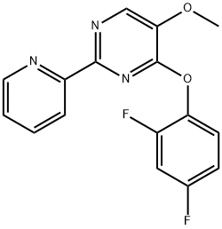 4-(2,4-DIFLUOROPHENOXY)-2-(2-PYRIDINYL)-5-PYRIMIDINYL METHYL ETHER Struktur