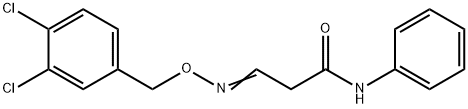 3-([(3,4-DICHLOROBENZYL)OXY]IMINO)-N-PHENYLPROPANAMIDE Struktur