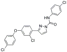 3-[2-CHLORO-4-(4-CHLOROPHENOXY)PHENYL]-N-(4-CHLOROPHENYL)-1H-PYRAZOLE-1-CARBOXAMIDE Struktur