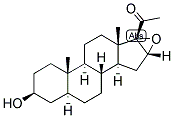 1-((3S,5S,8R,9S,10S,13S,14S,16R,17S)-3-HYDROXY-10,13-DIMETHYL-HEXADECAHYDRO-20-OXA-CYCLOPROPA[16,17]CYCLOPENTA[A]PHENANTHREN-17-YL)-ETHANONE Struktur