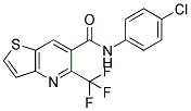 N-(4-CHLOROPHENYL)-5-(TRIFLUOROMETHYL)THIENO[3,2-B]PYRIDINE-6-CARBOXAMIDE Struktur