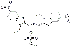 3-ETHYL-2-(3-(3-ETHYL-6-NITRO-2(3H)-BENZOTHIAZOLIDENE)-1-PROPENYL)-6-NITRO-BENZOTHIAZOLIUM, ETHYLSULFATE Struktur