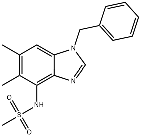 N-(1-BENZYL-5,6-DIMETHYL-1H-1,3-BENZIMIDAZOL-4-YL)METHANESULFONAMIDE Struktur