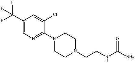 N-(2-(4-[3-CHLORO-5-(TRIFLUOROMETHYL)-2-PYRIDINYL]PIPERAZINO)ETHYL)UREA Struktur