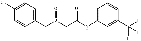 2-[(4-CHLOROBENZYL)SULFINYL]-N-[3-(TRIFLUOROMETHYL)PHENYL]ACETAMIDE Struktur