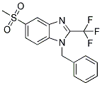 1-BENZYL-2-(TRIFLUOROMETHYL)-5-(METHYLSULPHONYL)-(1H)-BENZIMIDAZOLE Struktur