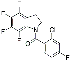 1-(2-CHLORO-4-FLUOROBENZOYL)-4,5,6,7-TETRAFLUORO-2,3-DIHYDRO-(1H)-INDOLE Struktur