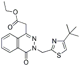 ETHYL 2-(3-([4-(TERT-BUTYL)-1,3-THIAZOL-2-YL]METHYL)-4-OXO-3,4-DIHYDROPHTHALAZIN-1-YL)ACETATE Struktur