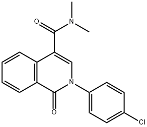 2-(4-CHLOROPHENYL)-N,N-DIMETHYL-1-OXO-1,2-DIHYDRO-4-ISOQUINOLINECARBOXAMIDE Struktur