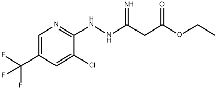 ETHYL 3-(2-[3-CHLORO-5-(TRIFLUOROMETHYL)-2-PYRIDINYL]HYDRAZINO)-3-IMINOPROPANOATE Struktur