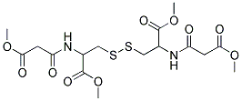 METHYL 3-((3-METHOXY-2-[(3-METHOXY-3-OXOPROPANOYL)AMINO]-3-OXOPROPYL)DITHIO)-2-[(3-METHOXY-3-OXOPROPANOYL)AMINO]PROPANOATE Struktur