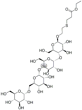 CARBOXYETHYLTHIOETHYL 4-O-(4-O-[6-O-ALPHA-D-GLUCOPYRANOSYL-ALPHA-D-GLUCOPYRANOSYL]-ALPHA-D-GLUCOPYRANOSYL)-BETA-D-GLUCOPYRANOSIDE-BSA CONJUGATE Struktur