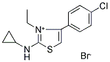 4-(4-CHLOROPHENYL)-2-(CYCLOPROPYLAMINO)-3-ETHYL-1,3-THIAZOL-3-IUM BROMIDE Struktur