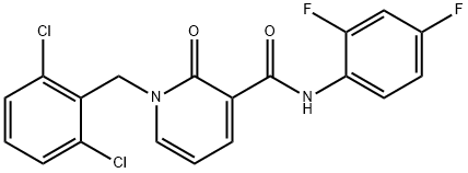 1-(2,6-DICHLOROBENZYL)-N-(2,4-DIFLUOROPHENYL)-2-OXO-1,2-DIHYDRO-3-PYRIDINECARBOXAMIDE Struktur