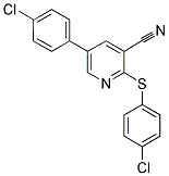 5-(4-CHLOROPHENYL)-2-[(4-CHLOROPHENYL)SULFANYL]NICOTINONITRILE Struktur