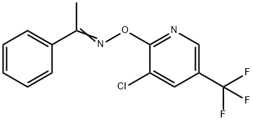 1-PHENYL-1-ETHANONE O-[3-CHLORO-5-(TRIFLUOROMETHYL)-2-PYRIDINYL]OXIME Struktur