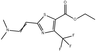 ETHYL 2-[2-(DIMETHYLAMINO)VINYL]-4-(TRIFLUOROMETHYL)-1,3-THIAZOLE-5-CARBOXYLATE Struktur