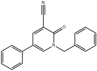 1-BENZYL-2-OXO-5-PHENYL-1,2-DIHYDRO-3-PYRIDINECARBONITRILE Struktur